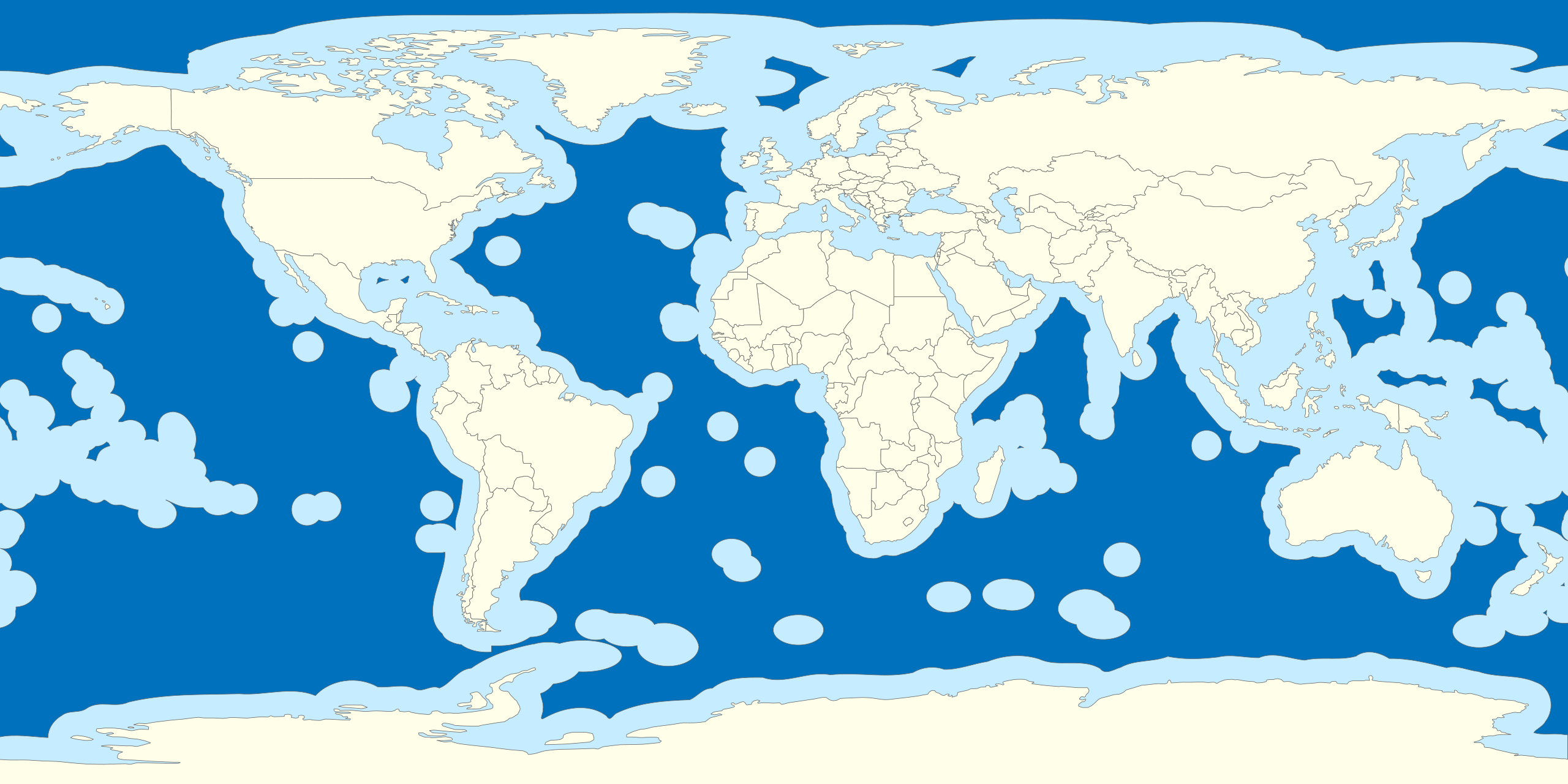 carte des eaux internationales