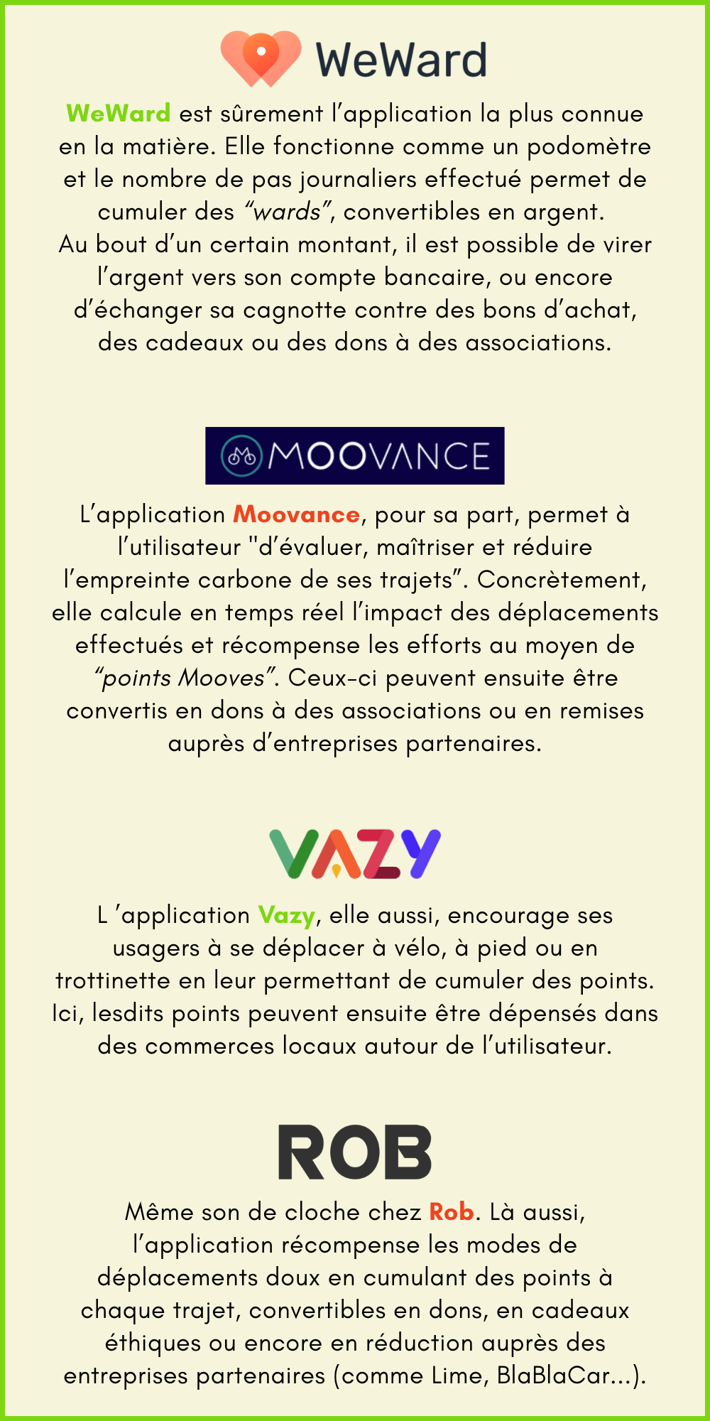 applis mobilite douce