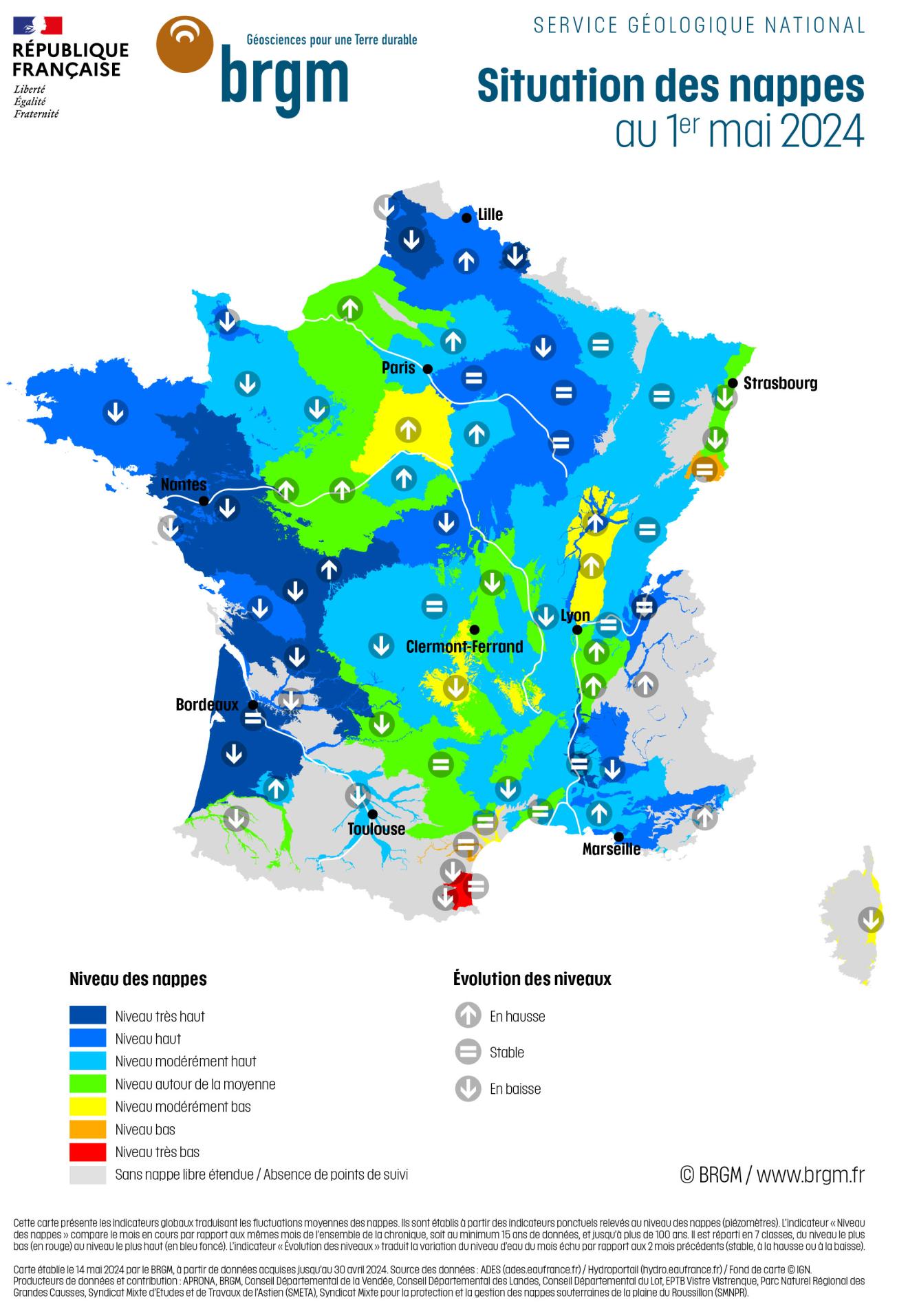 nappes phréatiques carte