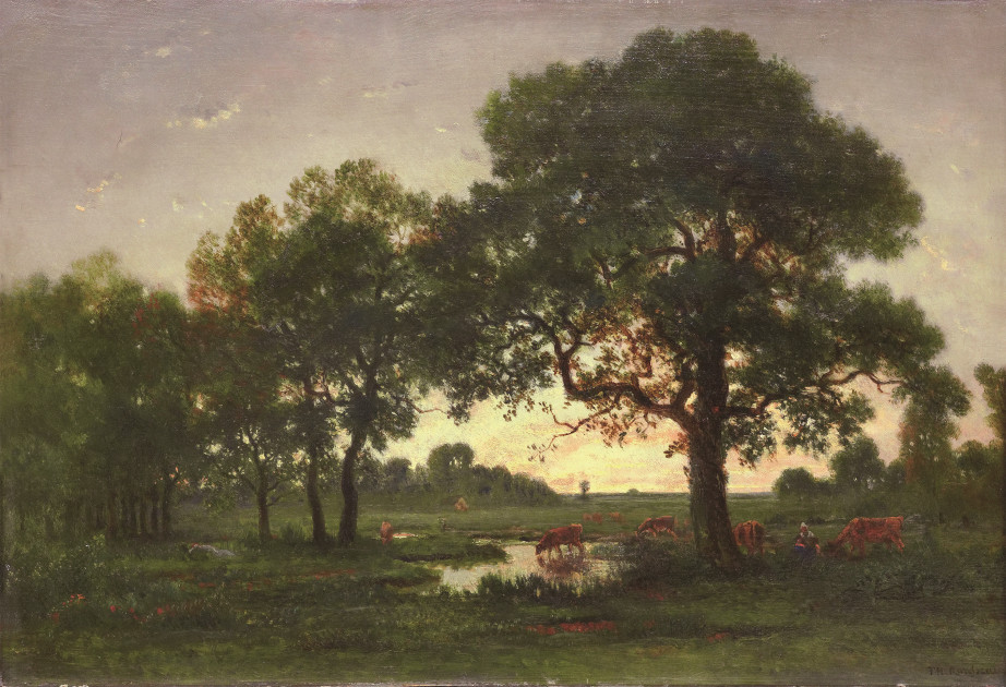 Théodore Rousseau - Forêt De Fontainebleau - Huile Sur Papie
